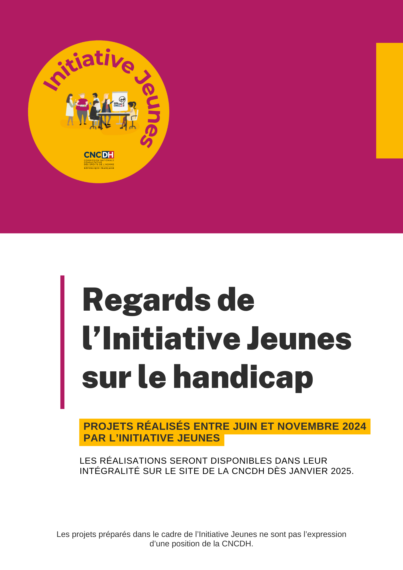 Page de couverture du support de présentation
